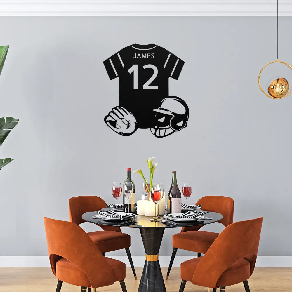 Custom Baseball Gear Metal Sign